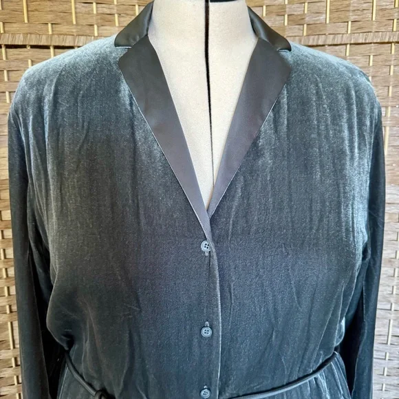NWT grey velvet Lafayette 148 tunic / dress XL - Picture 3 of 15